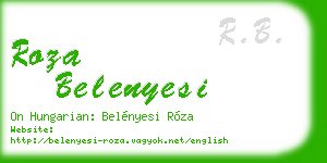 roza belenyesi business card