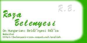 roza belenyesi business card